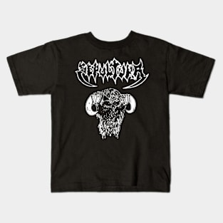 GOAT DRAWING WITH TEXT WHITE Premium Kids T-Shirt